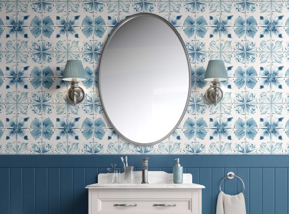 Bathroom-Cabinet-Wallpaper-Mockup—Oceanic-Blossom-Tile-crop-lr peel and stick wallpaper for bathroom