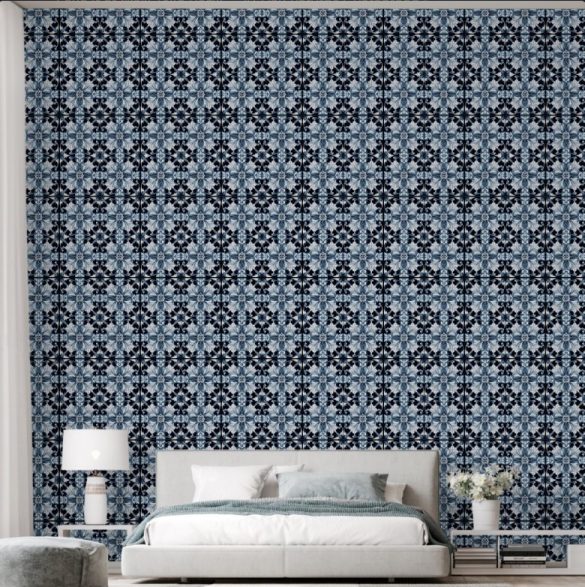 Bedroom peel and stick wallpaper Frosted Regal Bloom Bedroom peel and stick wallpaper Frosted Regal Bloom