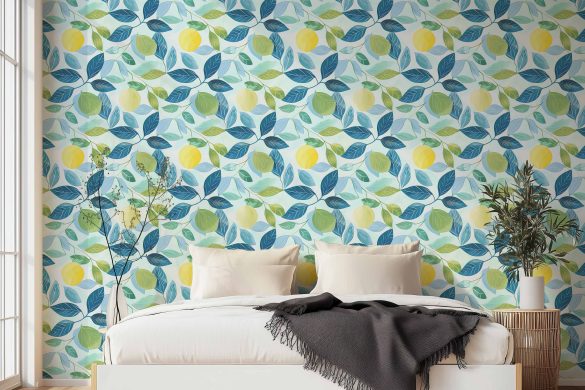 Bedroom-peel and stick wallpaper renter friendly- Lemon Grove Bliss Bedroom-peel and stick wallpaper renter friendly- Lemon Grove Bliss