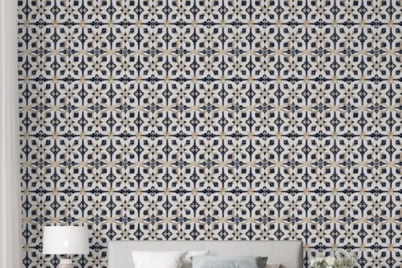 Bedroom peelable wallpaper Regal Diamond Tiles Bedroom peelable wallpaper Regal Diamond Tiles