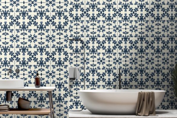 Botanical Elegance Bathroom peel & stick wallpaper Botanical Elegance Bathroom peel & stick wallpaper