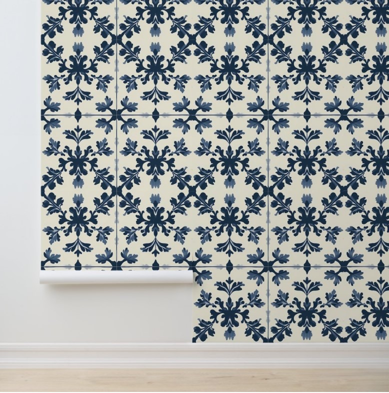 Botanical Elegance removable wallpaper for renters