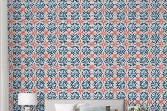 Coral Reef Symphony peel and stick wallpaper for bedroom