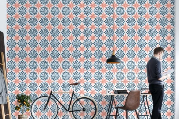 Coral Reef Symphony peel and stick wallpaper for living room