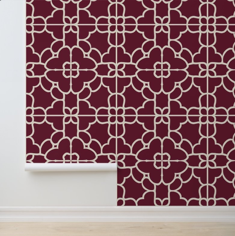 Crimson Majesty Peel & Stick Wallpaper Designs