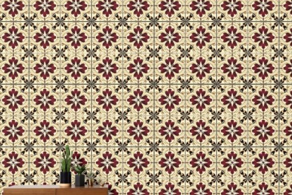 Crimson grandeur renter’s friendly wallpaper Crimson grandeur renter's friendly wallpaper