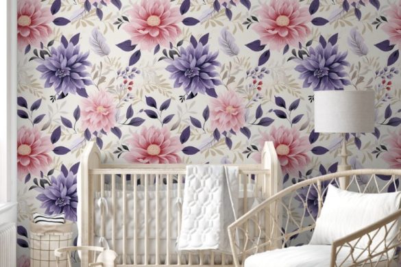 Floral Bliss Nursery peel & stick wallpaper Floral Bliss Nursery peel & stick wallpaper