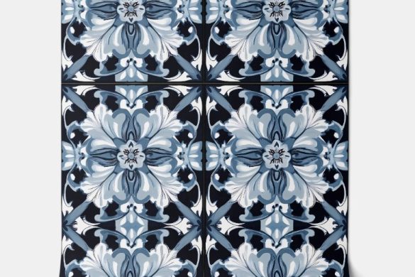Frosted Regal Bloom peel and stick wallpaper floral