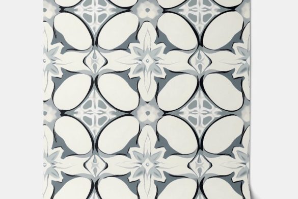 Geometric Floral Elegance renter friendly wallpaper