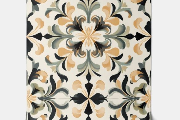 Golden Flourish removable wallpaper