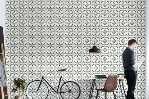 Living Room Peelable wallpaper Geomtric Floral Elegance Living Room Peelable wallpaper Geomtric Floral Elegance
