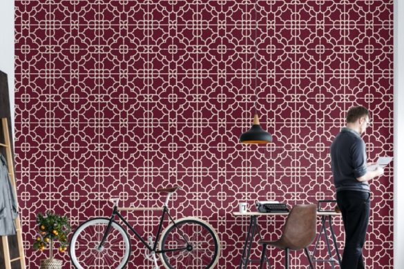 Living room Crimson majesty peel & stick wallpaper Living room Crimson majesty peel & stick wallpaper