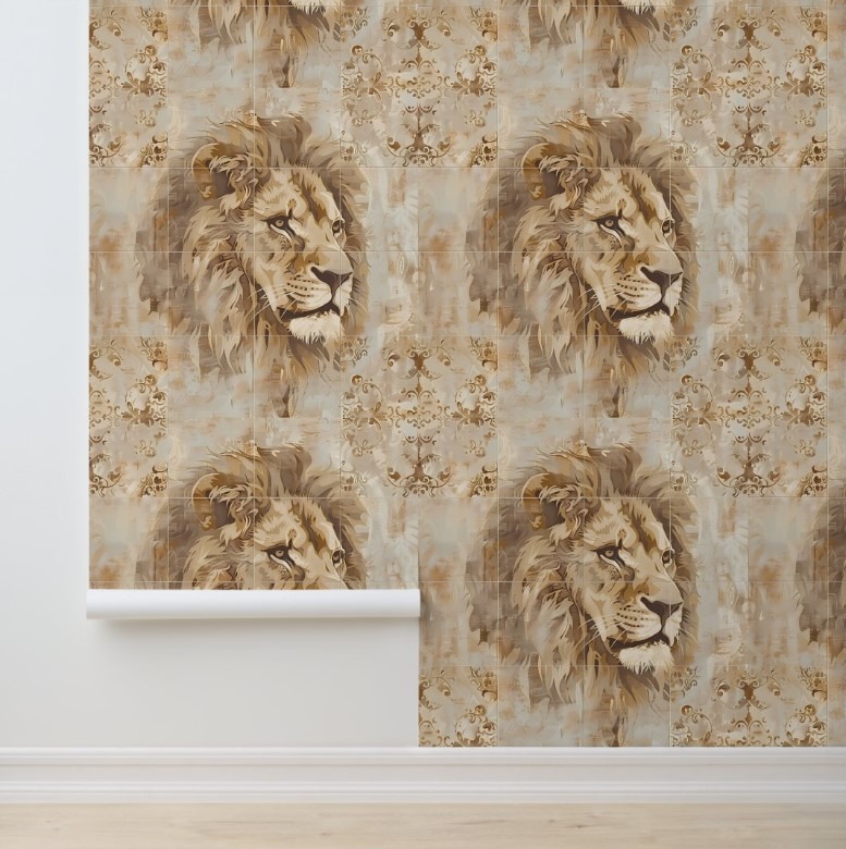 Noble Lion best peel & stick wallpaper