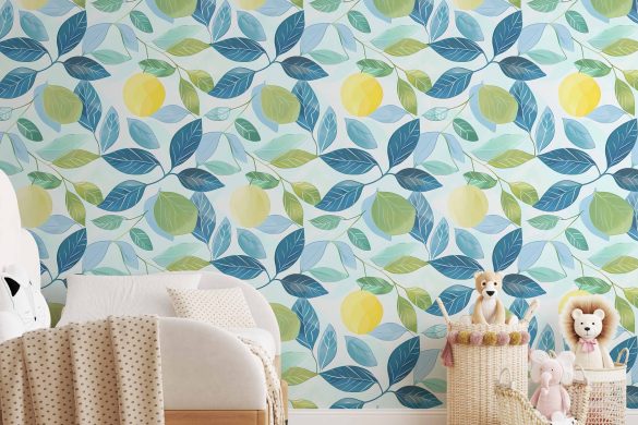 Nursery-3-Lemon Grove Bliss peel and stick wallpaper nursery Nursery-3-Lemon Grove Bliss peel and stick wallpaper nursery