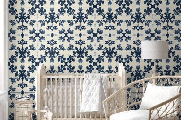 Nursery kids peel & stick wallpaper Botanical Elegance Nursery kids peel & stick wallpaper Botanical Elegance