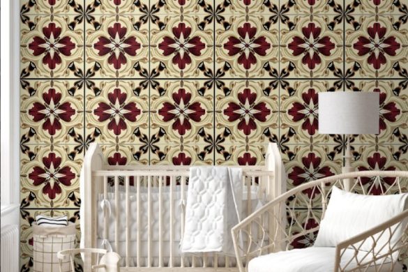 Nursery peel & stick wallpaper Crimson Grandeur Nursery peel & stick wallpaper Crimson Grandeur