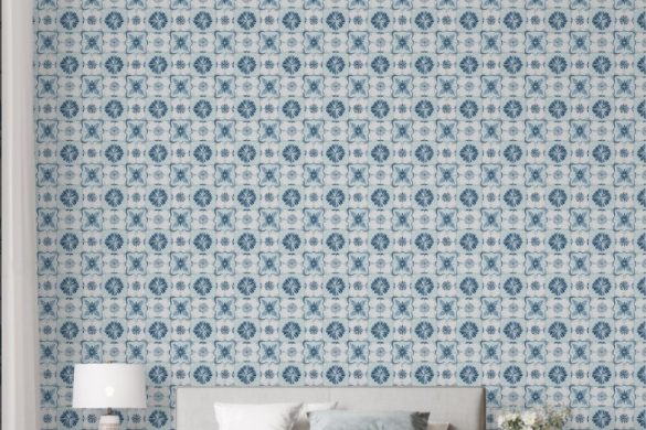 Ocean Harmony Tiles peel & stick wallpaper