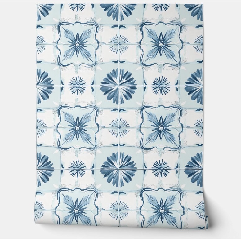 Ocean Harmony Tiles removable wallpaper