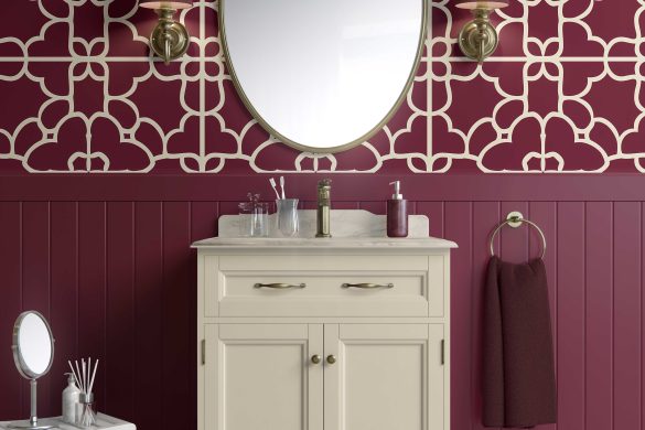 Peel & Stick Wallpaper bathroom Crimson Majesty Peel & Stick Wallpaper bathroom Crimson Majesty