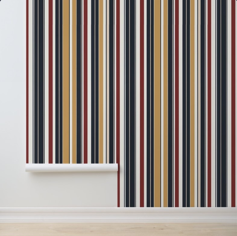 Retro Revival Stripes best peel and stick wallpaper