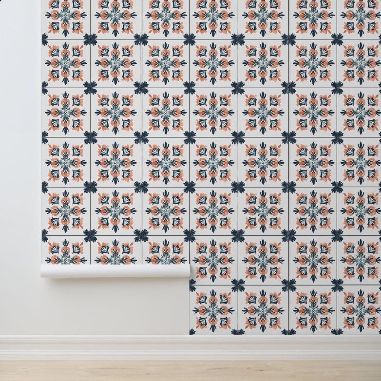 Sunset Blossom easy removable wallpaper