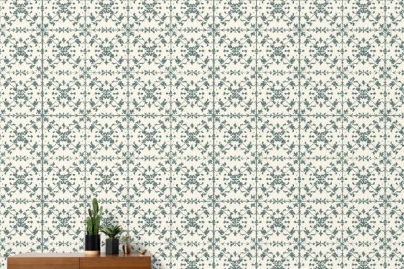 Vintage Ivy Scroll peel and stick wallpaper hallway Vintage Ivy Scroll peel and stick wallpaper hallway