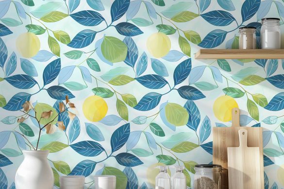 peel and stick wallpaper for kitchen Lemon-Grove Bliss peel and stick wallpaper for kitchen Lemon-Grove Bliss