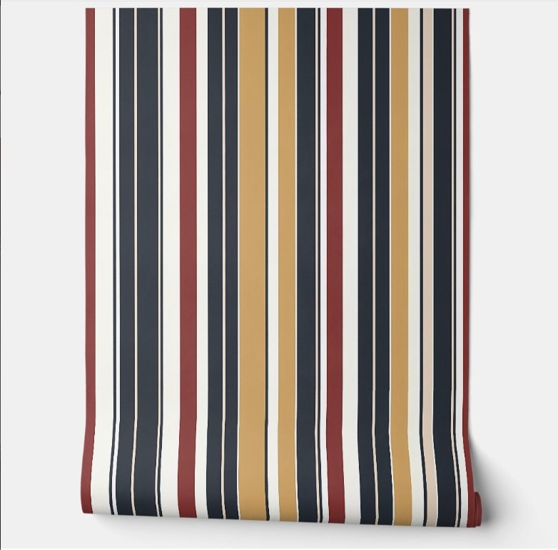 peel and stick wallpaper stripes Retro Revival Stripes