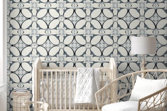 peelable wallpaper Nursery Geometric Floral Elegance peelable wallpaper Nursery Geometric Floral Elegance
