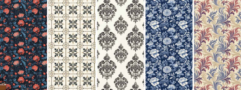 traditional style peel and stick wallpaper