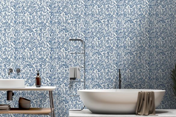 Botanical Serenity peel & stick wallpaper for bathroom Botanical Serenity peel & stick wallpaper for bathroom