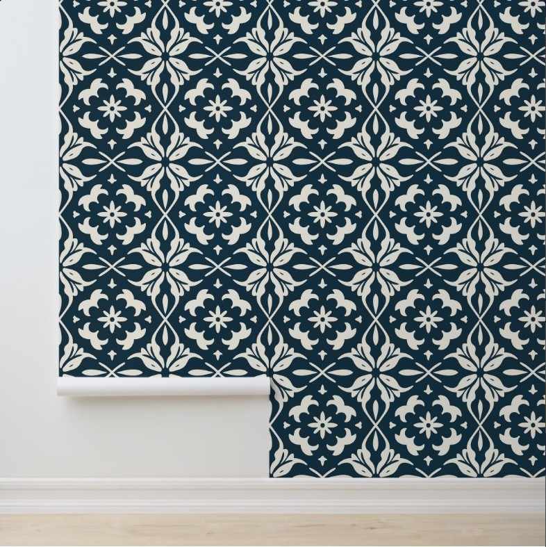 Chic Floral Charm-best peel & stick wallpaper