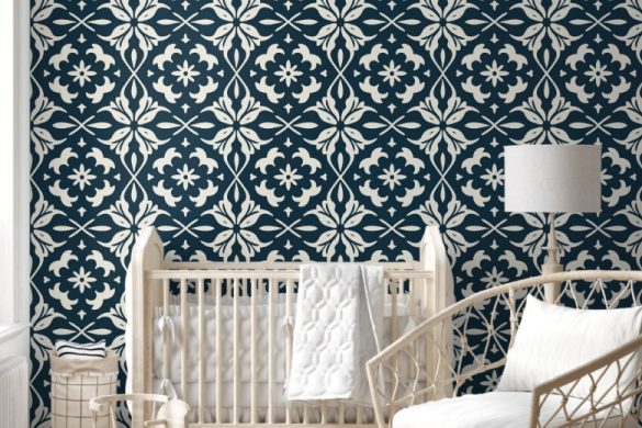 Chic Floral Charm kids peel and stick wallpaper Chic Floral Charm kids peel and stick wallpaper
