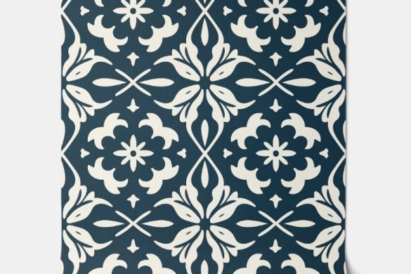 Chic Floral Charm removable wallpaper in Teal