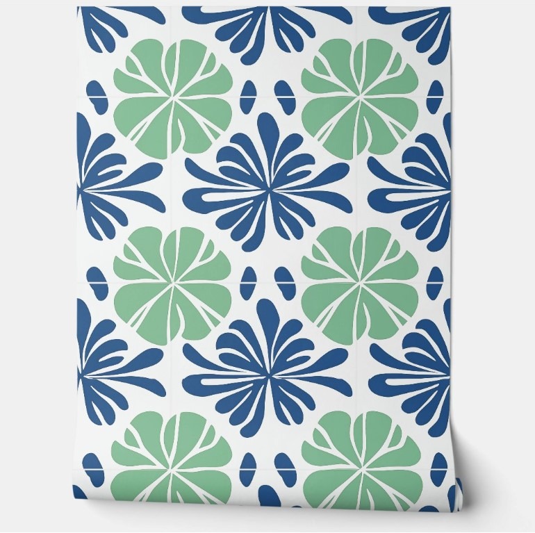 Coastal Leaf Harmony-removable wallpaper