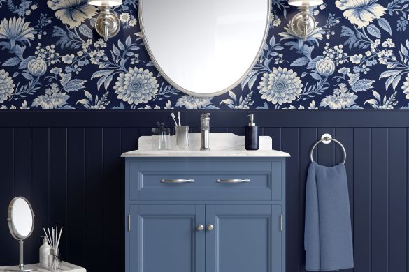 Midnight Blossom floral peel & stick wallpaper Midnight Blossom floral peel & stick wallpaper