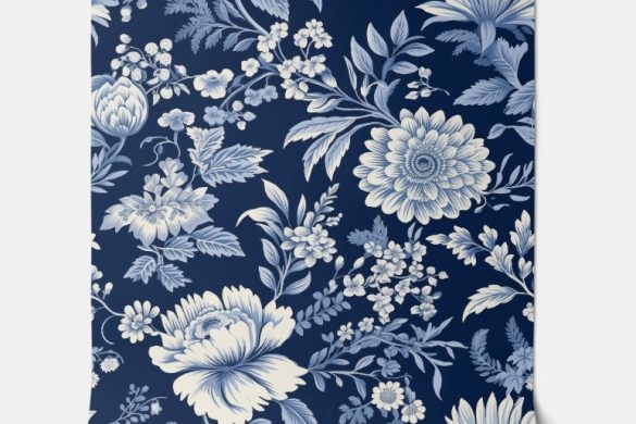 Midnight Blossom peel and stick wallpaper floral