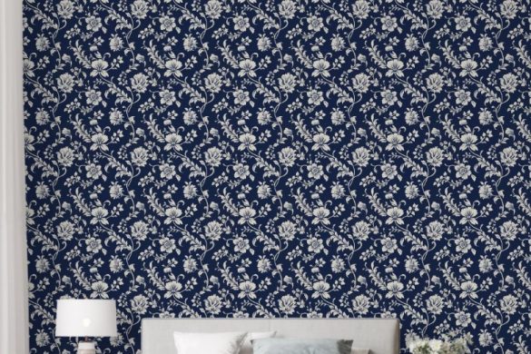 Midnight Garden- bedroom peel & stick wallpaper ideas Midnight Garden- bedroom peel & stick wallpaper ideas