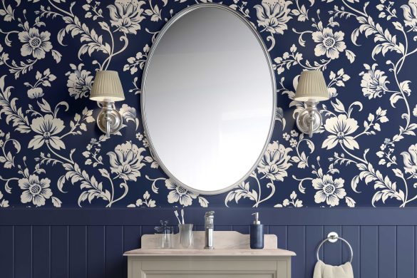 Midnight Garden-best peel and stick wallpaper for bathroom Midnight Garden-best peel and stick wallpaper for bathroom