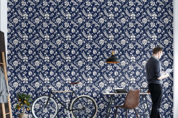 Midnight Garden- peel & stick wallpaper for living room Midnight Garden- peel & stick wallpaper for living room