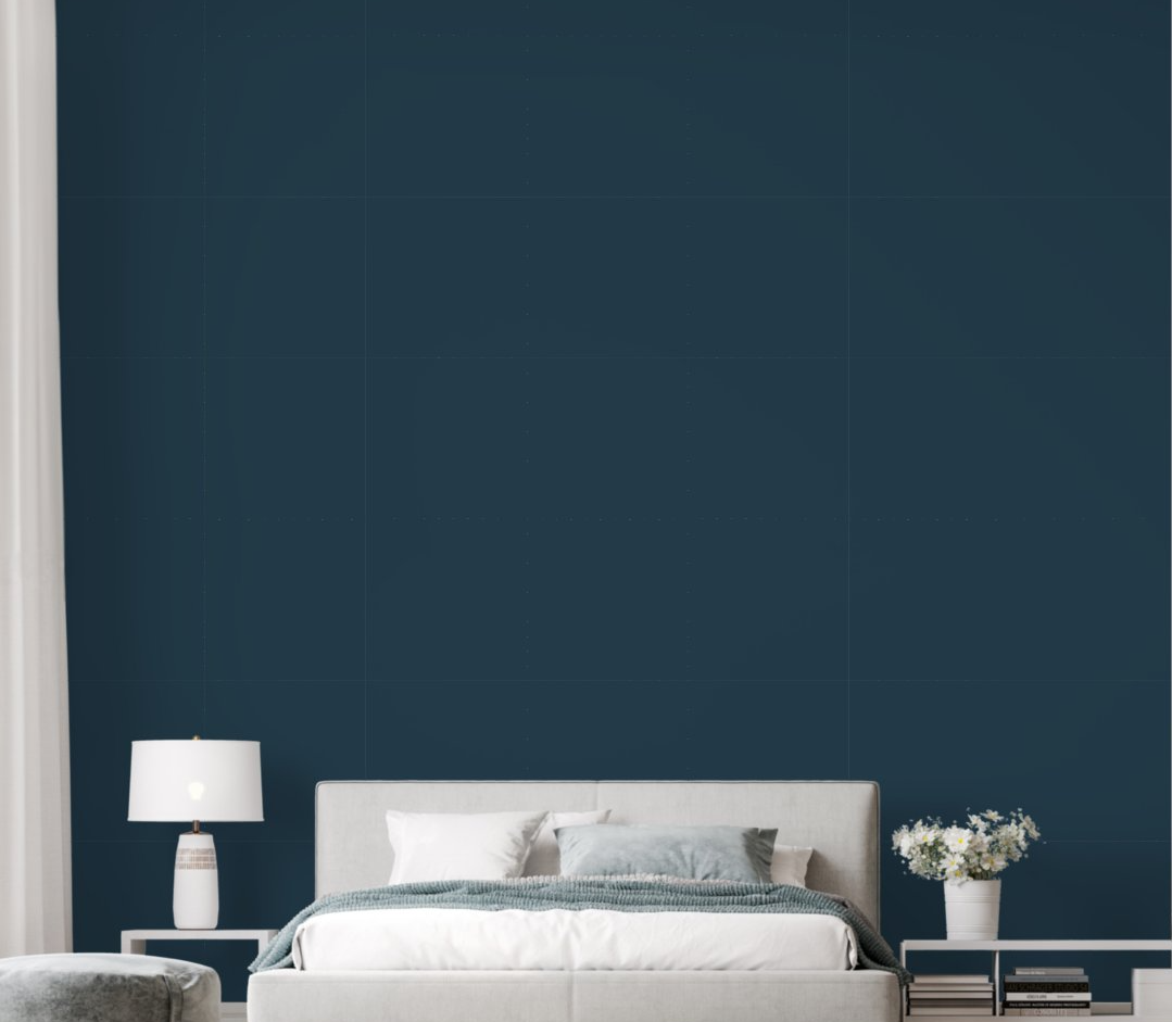 Deep Ocean Blue - Navy Blue - Modern Peel and Stick Wallpaper