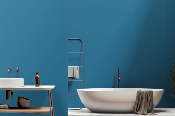 Azure Calm-Bathroom peelable wallpaper Azure Calm-Bathroom peelable wallpaper