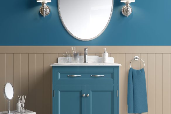 Azure Calm-easy removable wallpaper for bathroom ideas Azure Calm-easy removable wallpaper for bathroom ideas