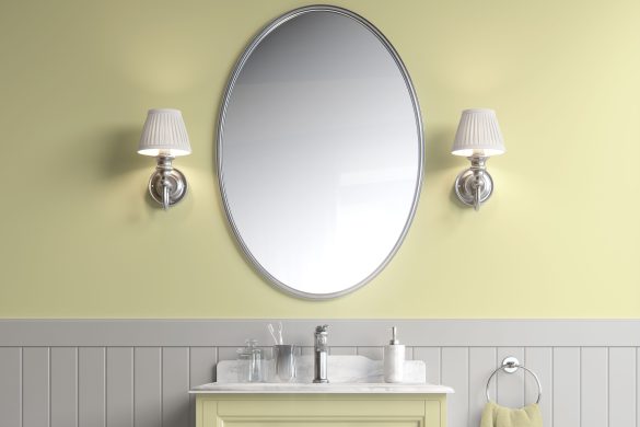Bathroom peel & stick wallpaper-Sunny Glow Bathroom peel & stick wallpaper-Sunny Glow