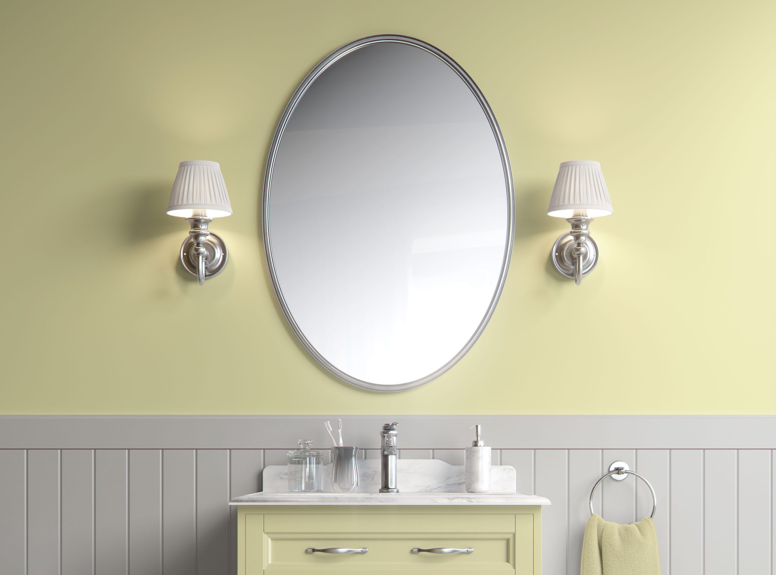 Bathroom peel & stick wallpaper-Sunny Glow