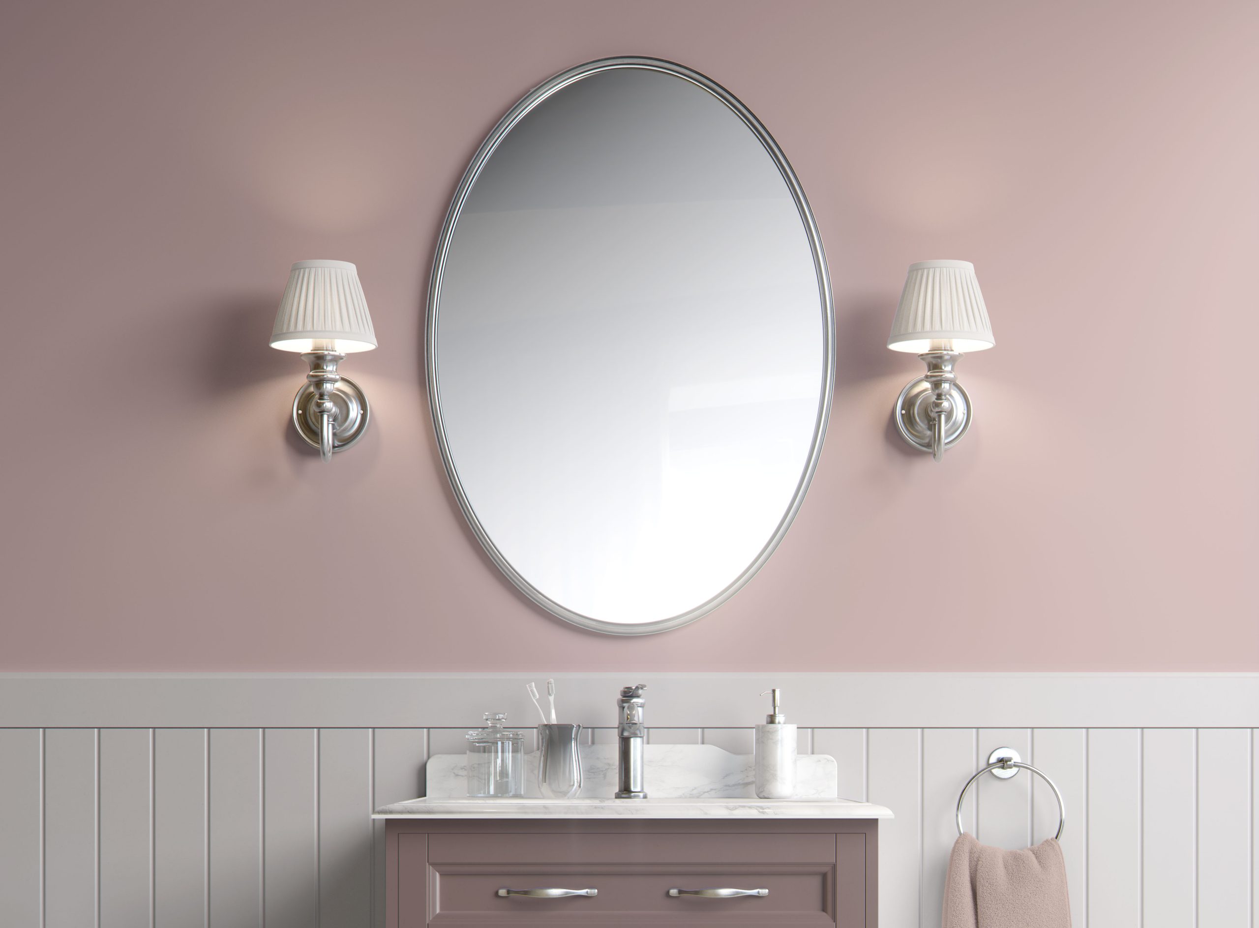 Blush Whisper-Pink peel and stick wallpaper