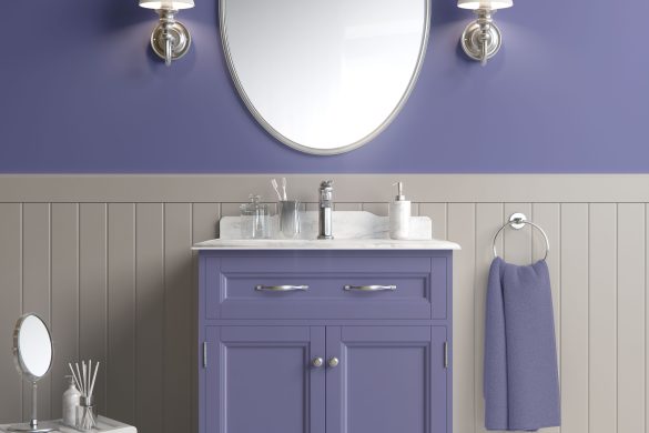 Calm Periwinkle-bathroom peel and stick wallpaper Calm Periwinkle-bathroom peel and stick wallpaper