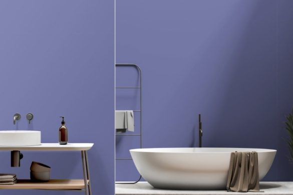Calm Periwinkle-peel and stick wallpaper for bathroom Calm Periwinkle-peel and stick wallpaper for bathroom