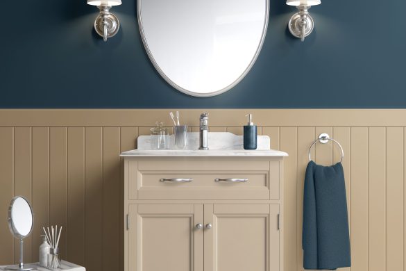 Deep Ocean Blue-easy removable wallpaper for bathroom Deep Ocean Blue-easy removable wallpaper for bathroom