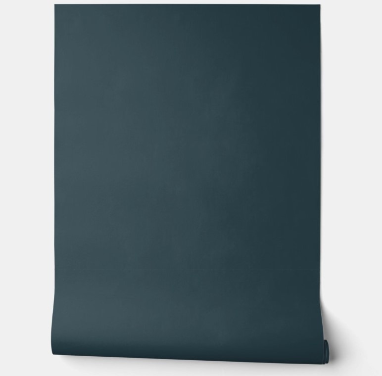 Deep Teal Serenity-easy removable wallpaper